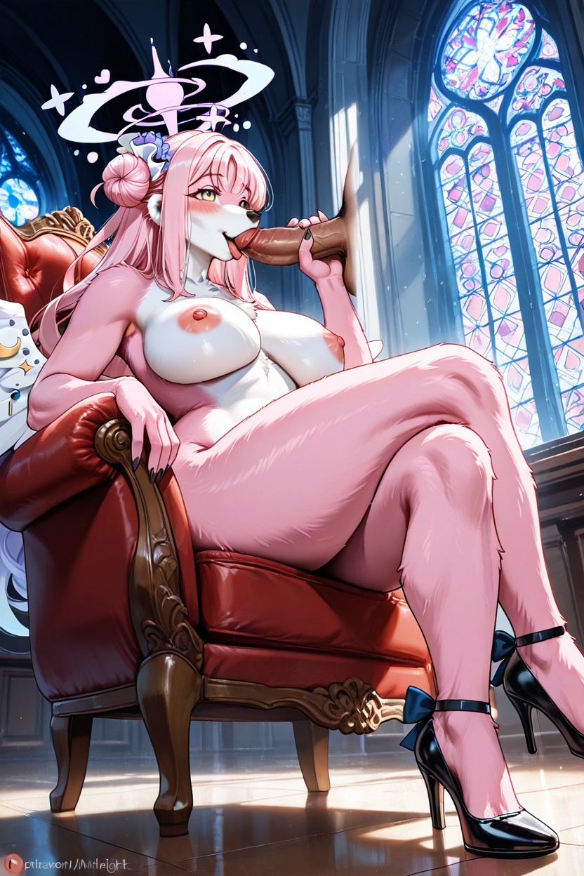 普通のお尻, Female Bear, Pink Blush ファーリーAIポルノ