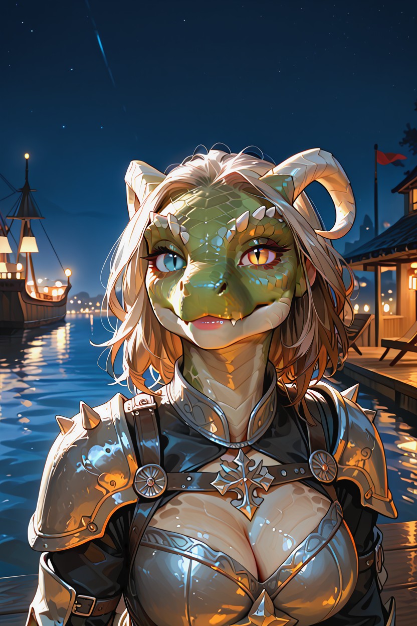 Left Eye Sapphire Blue, Fantasy Port, Fantasy Concept Art AI獸人黃片