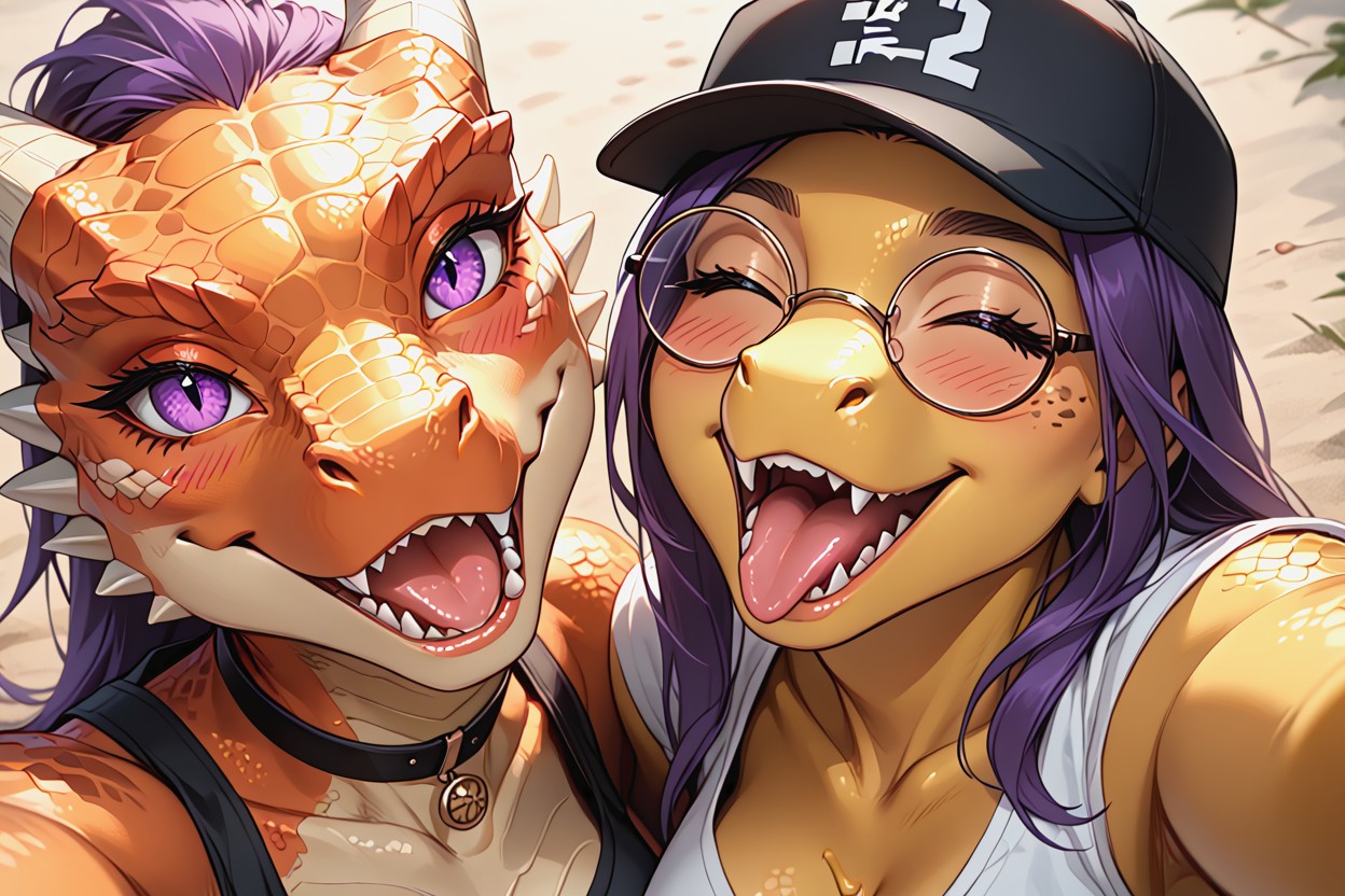 Black Baseball Caps, Swept-back Horns, L'excitation Porno IA Furry