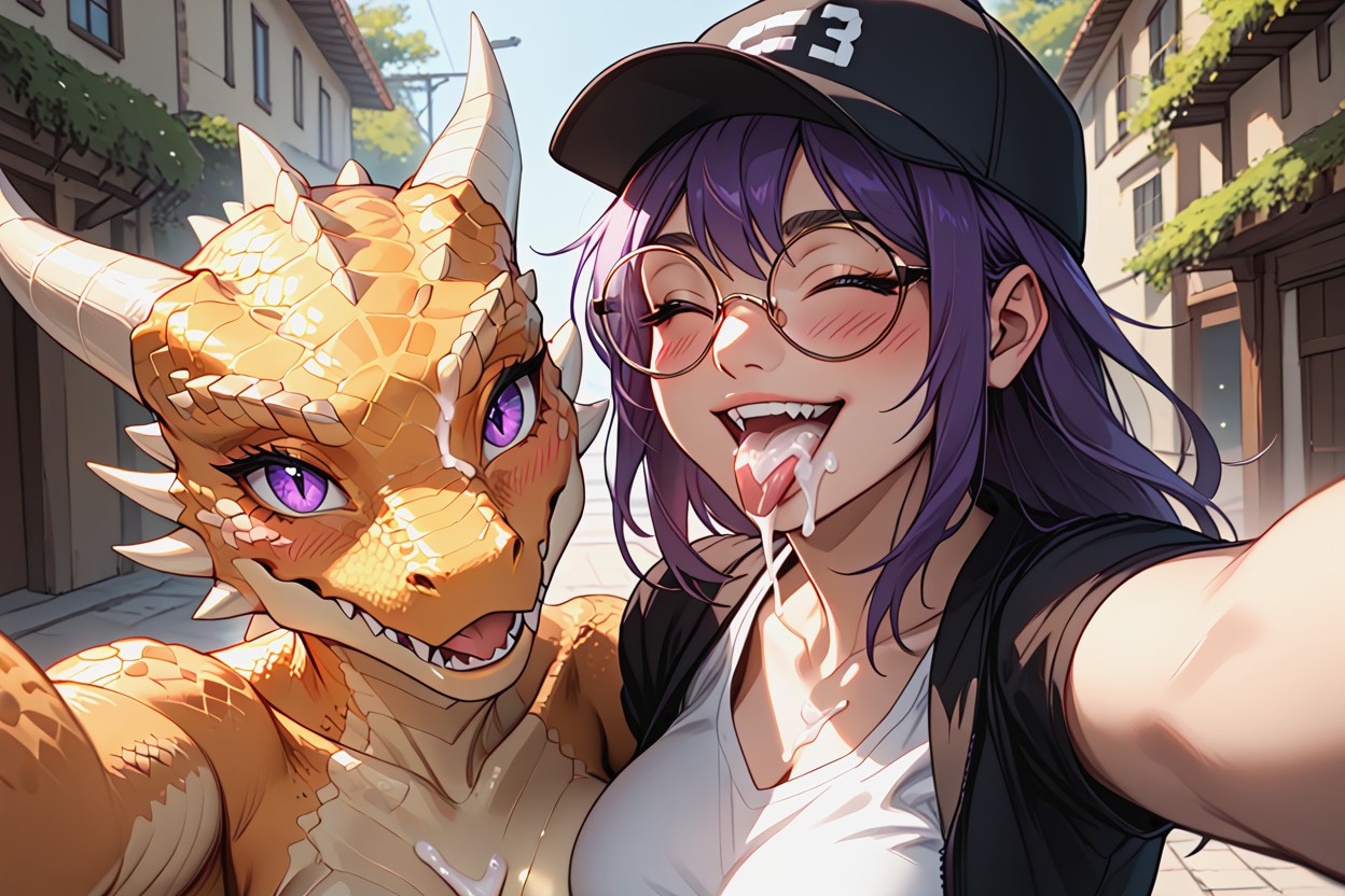Matching Caps, Wide-angle Perspective, Large Expressive Eyes AI獸人黃片