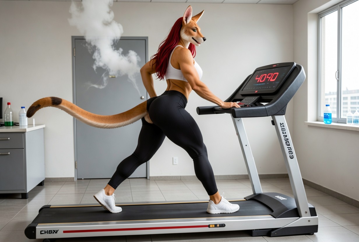 Tail Is Attached At Tail Bone Location, Large Ass, Cleavage ファーリーAIポルノ