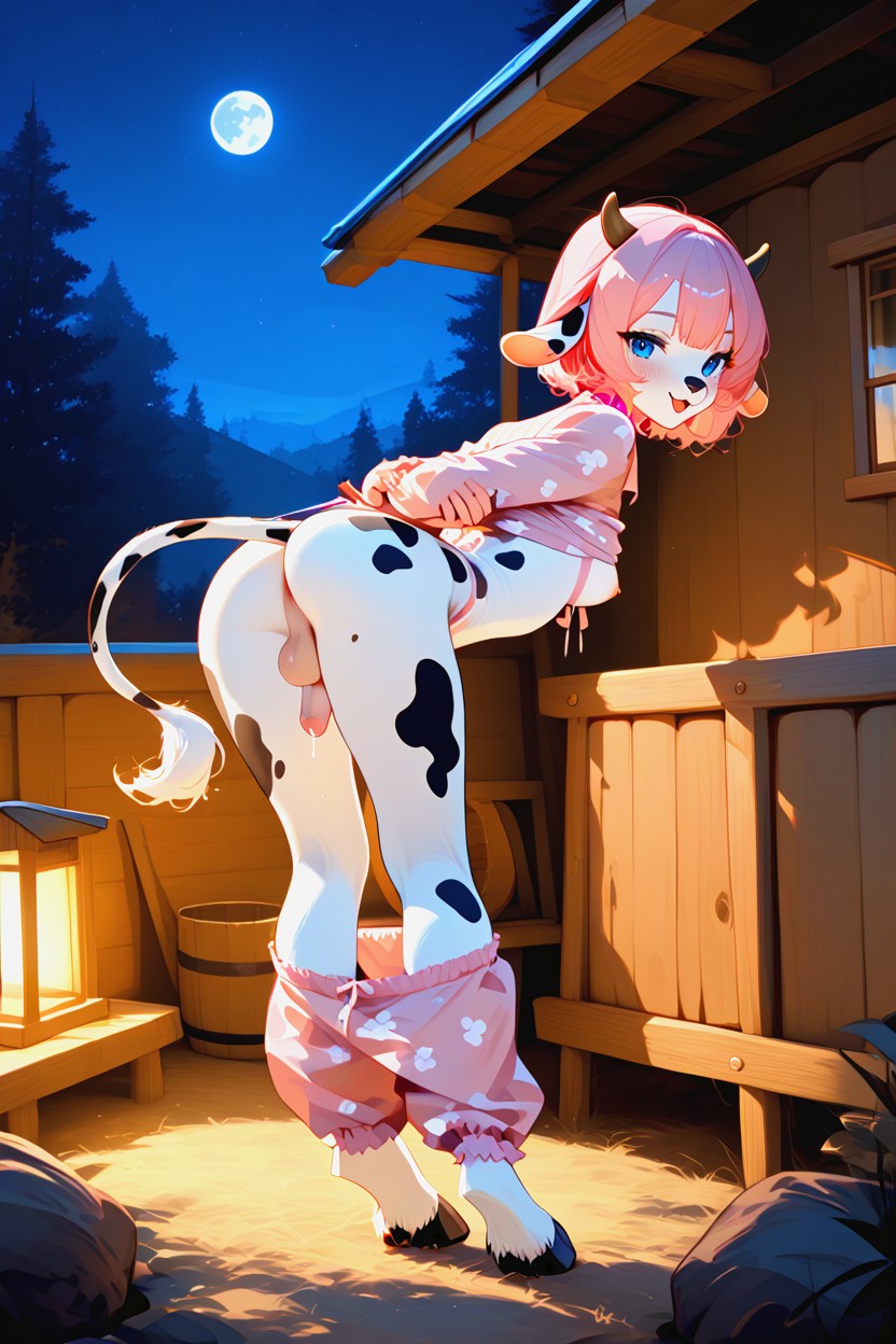 Cow, Pyjamas, 18+ Furry AI Porn