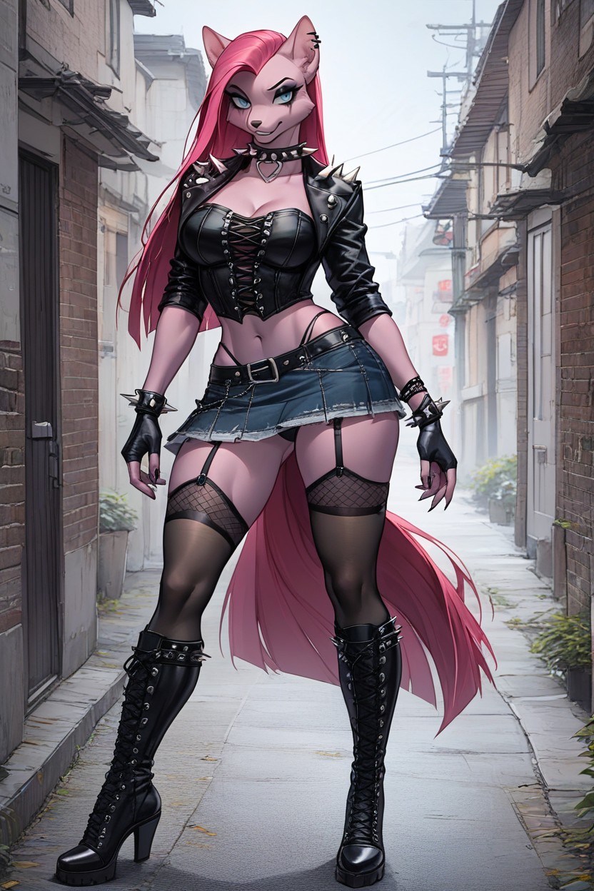Punk, Garter Straps, 25+ AI獸人黃片