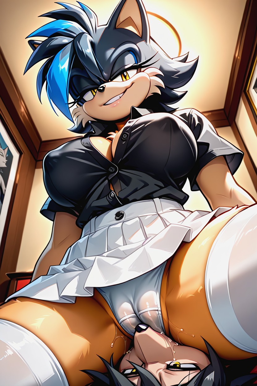Large Fake Breasts, Room, Sonic Series Porno IA Furry