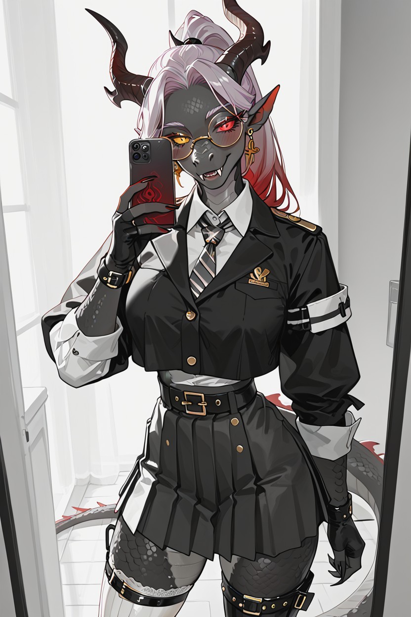 K, Heterochromia, Defined Muzzle Bridge 퍼리 AI 포르노