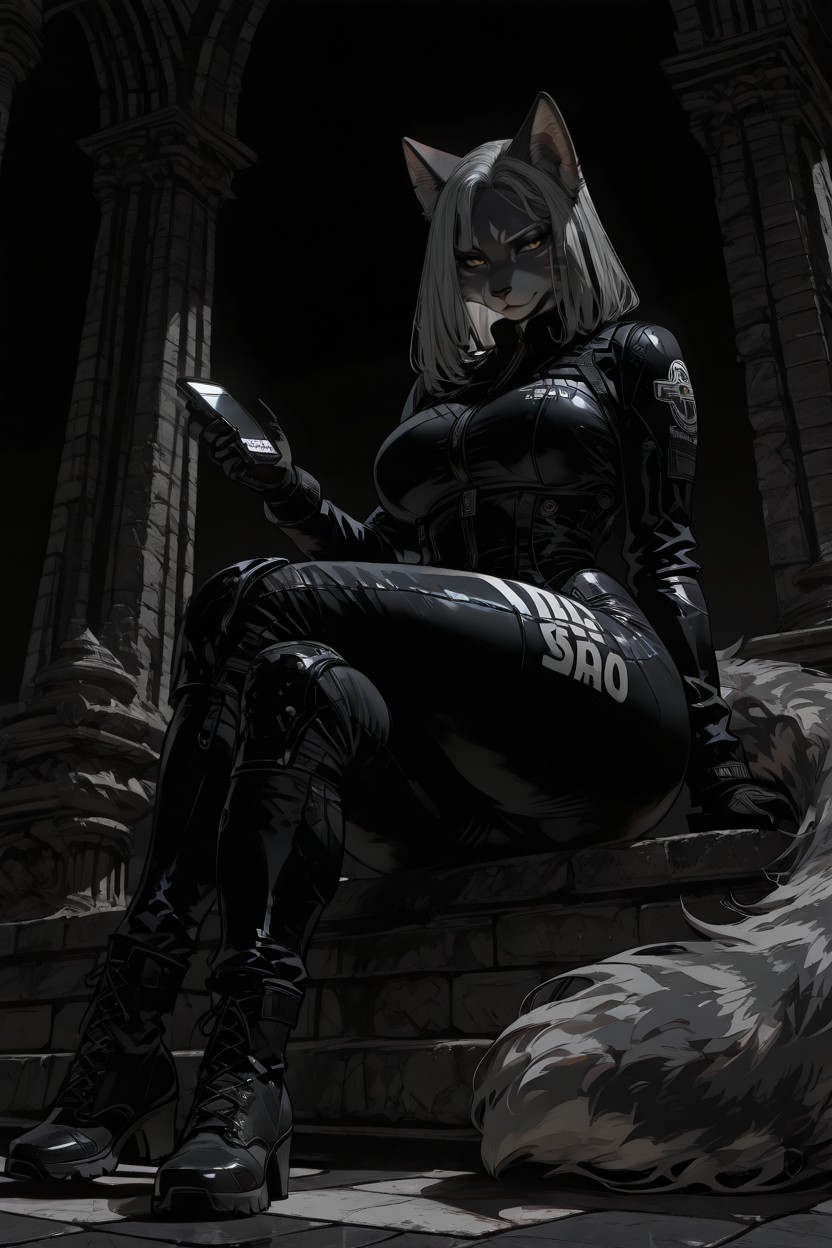 Ultra Detailed, ブラジル人, Gloves And Knee-high Boots ファーリーAIポルノ