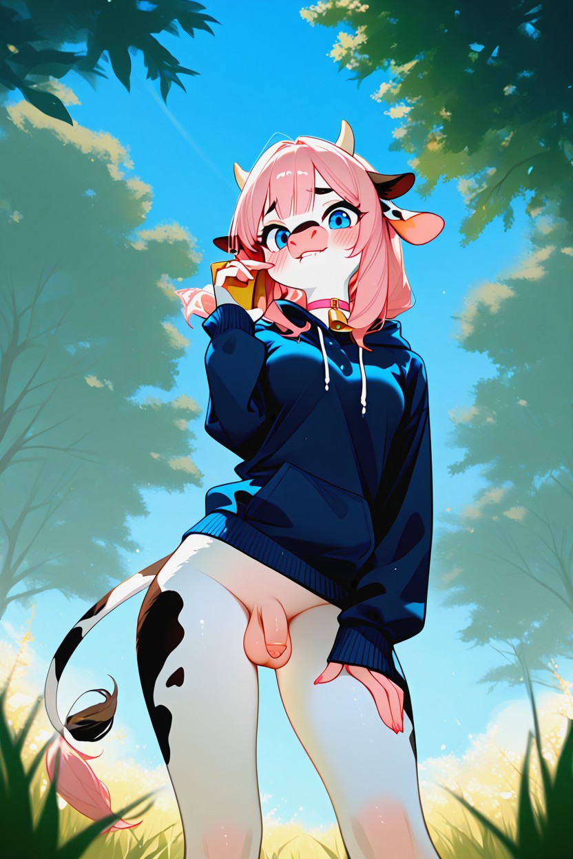 Cow, With Breast, Blue Eyes Furry IA