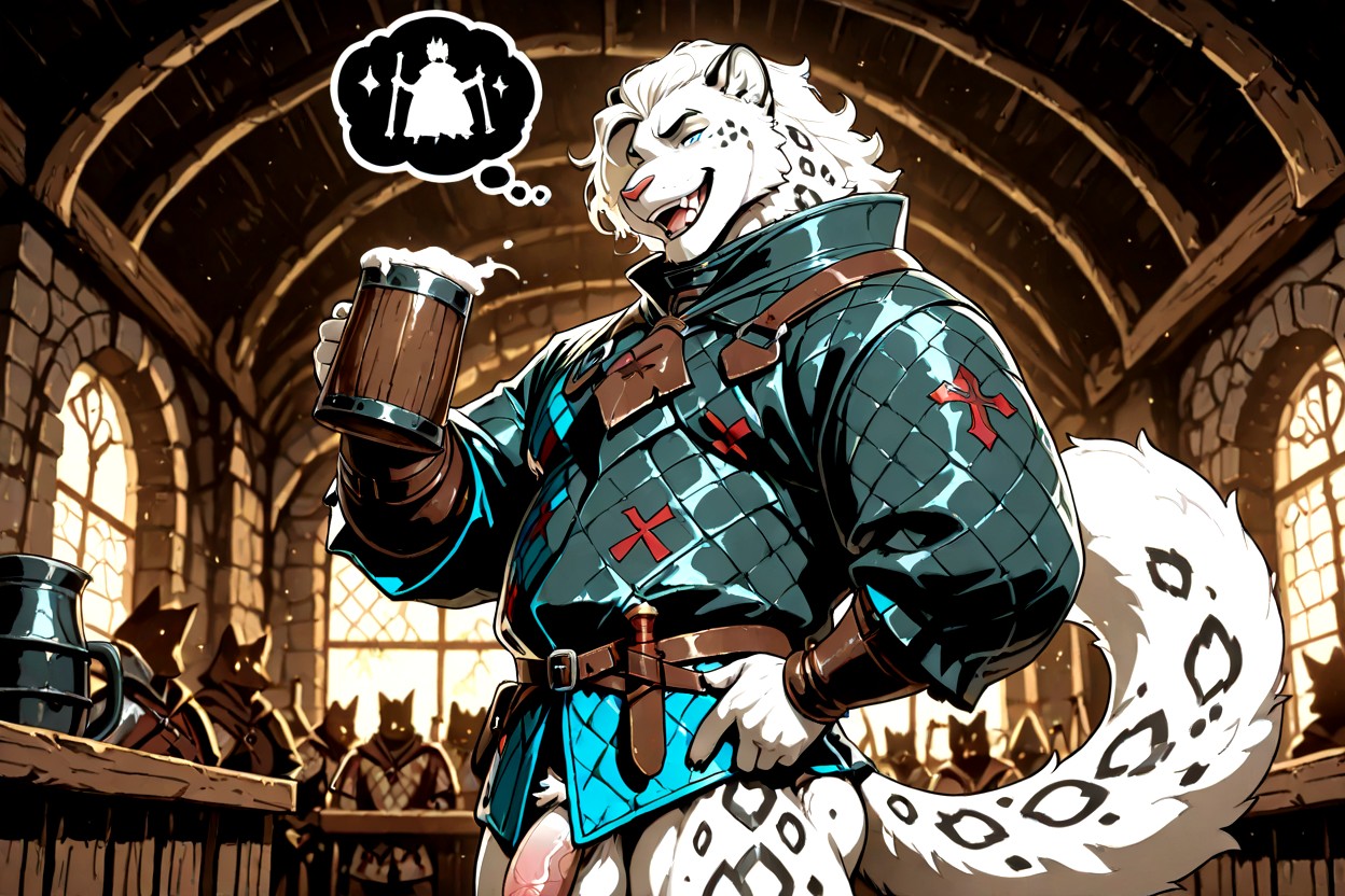 White Snow Leopard, No Pants, Mature Boy AI獸人黃片