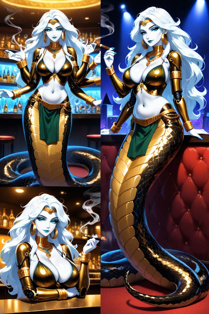 Messy Hair, Multiple Views, Long Length ファーリーAIポルノ