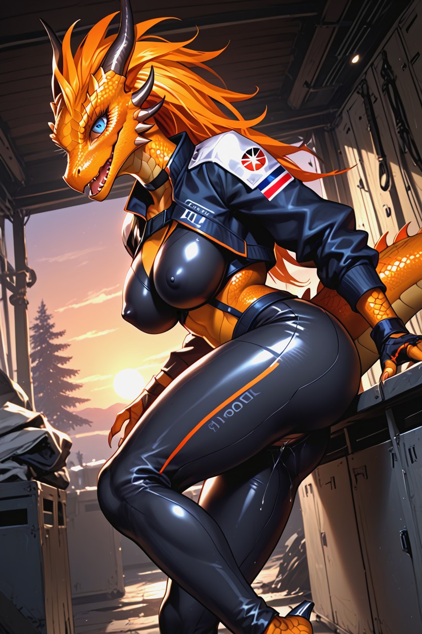 Rounded Snout, Dark, Professional Racing Outfit ファーリーAIポルノ