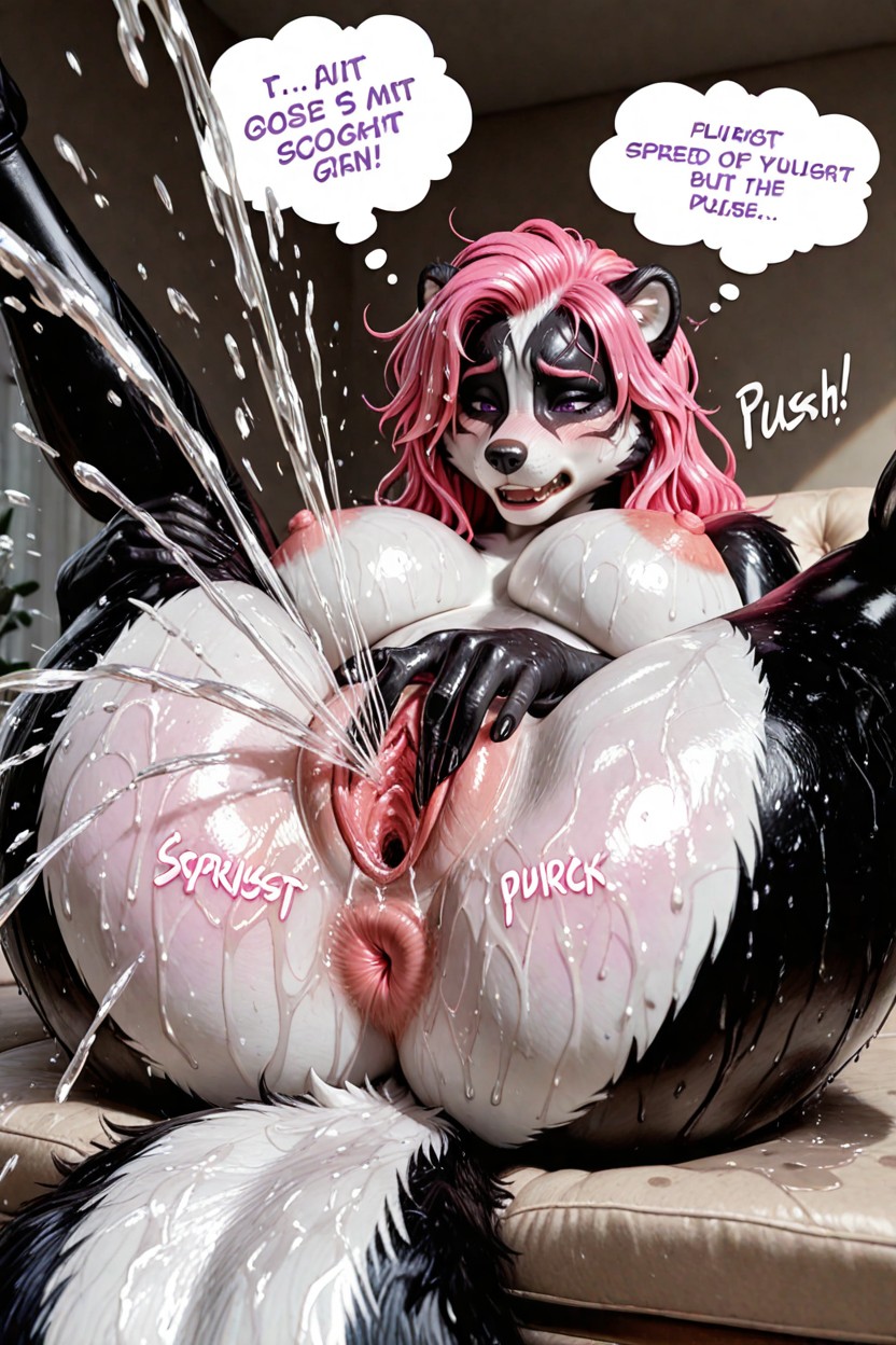 Loose Pussy, Pussy Juice Everywhere Speed Lines, Puffy Pussy ファーリーAIポルノ