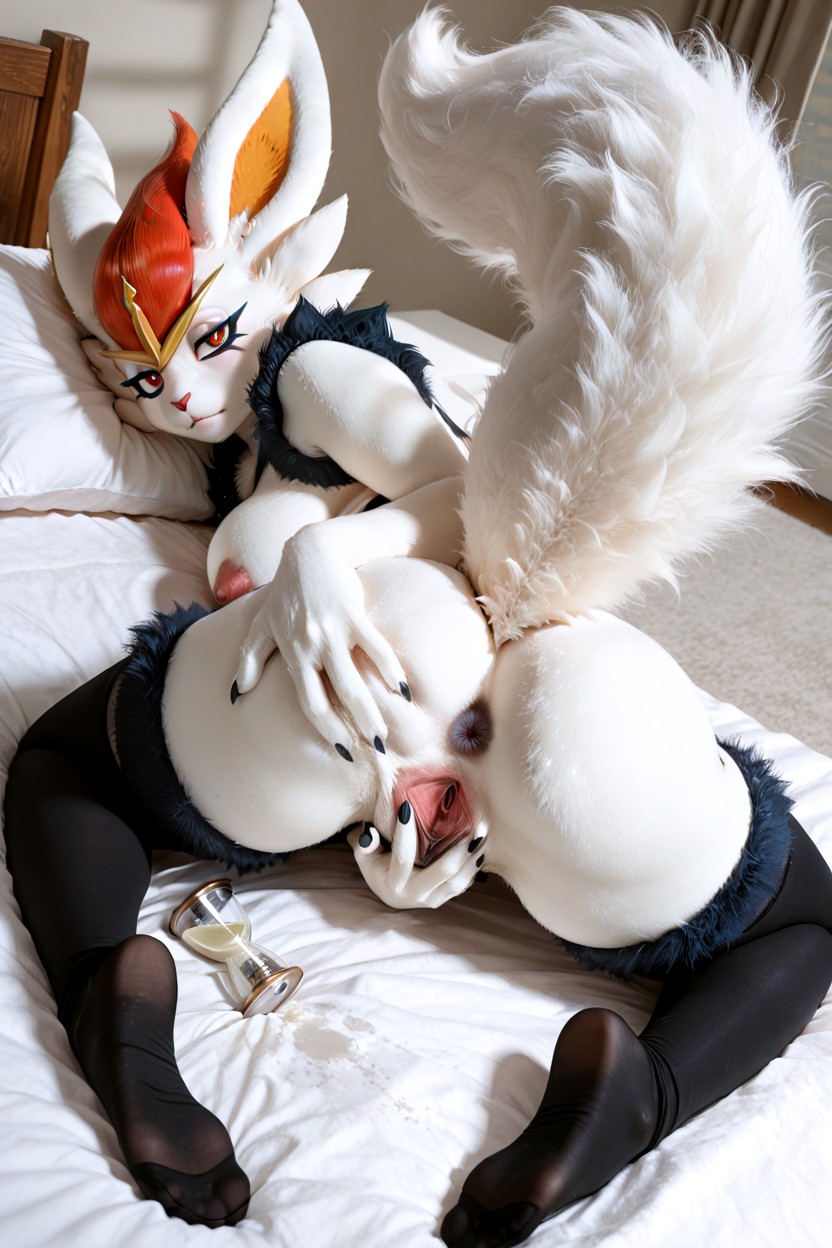 Masturbation, Full Body Detailed Fur, Sexy Pornografia peluda com IA