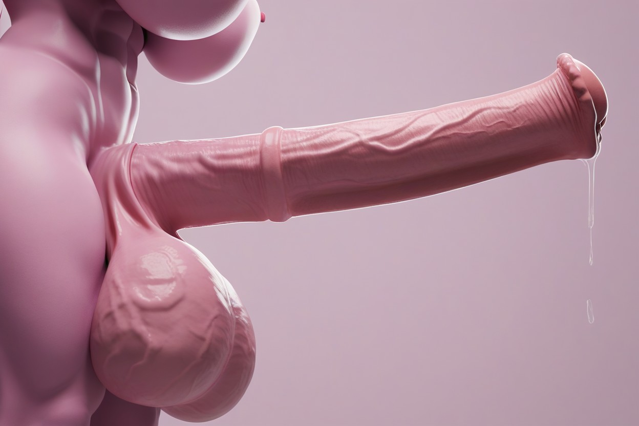 Impossibly Long Hyper Penis, 側視圖, Solo AI獸人黃片