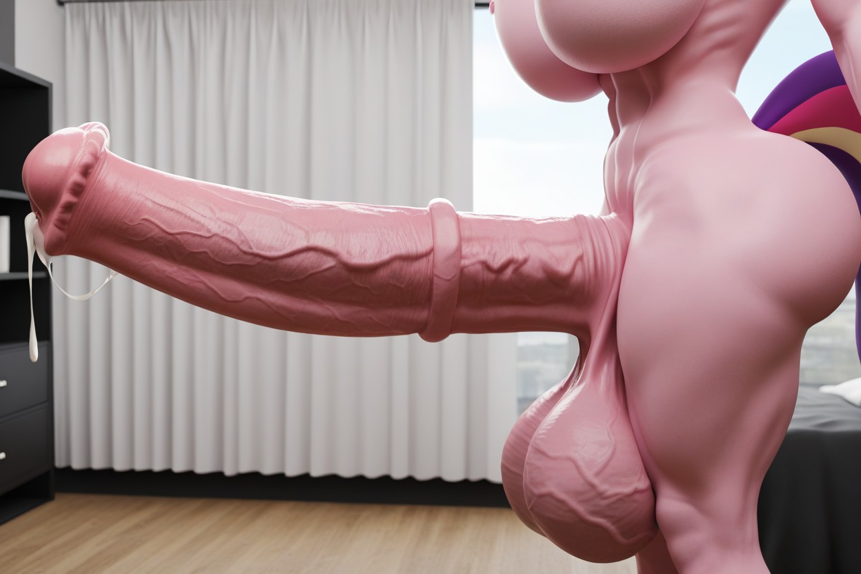 Detailed Cutiemark, Pene Más Grande Que El Cuerpo, Bedroom Furry IA