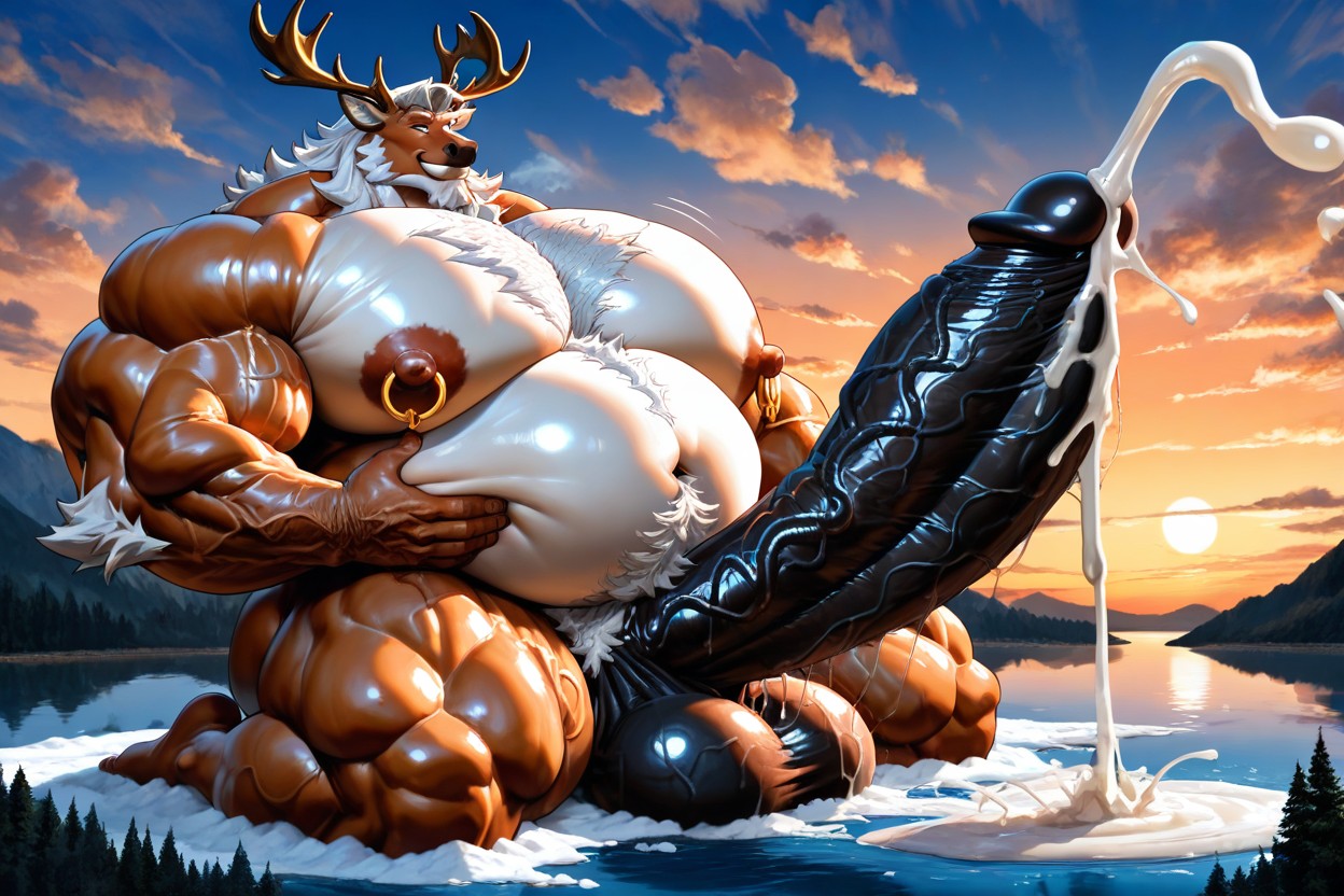 Impossibly Thick Macro Penis, Gigantic Hyper Penis Wider Than His Own Body, Extremely Long Macro Cock AI獸人黃片