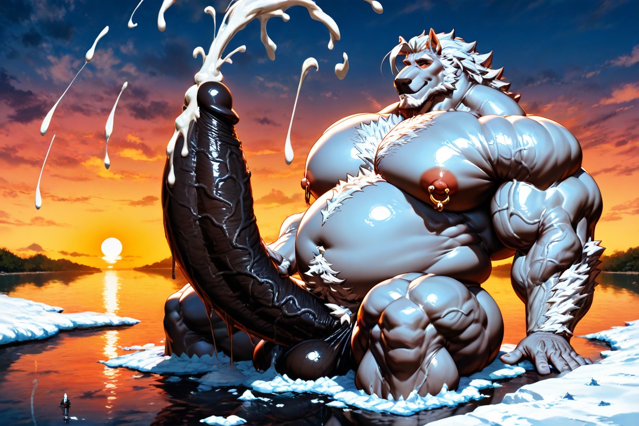 Fat Gut, Masculine, Bara Pornografia peluda com IA