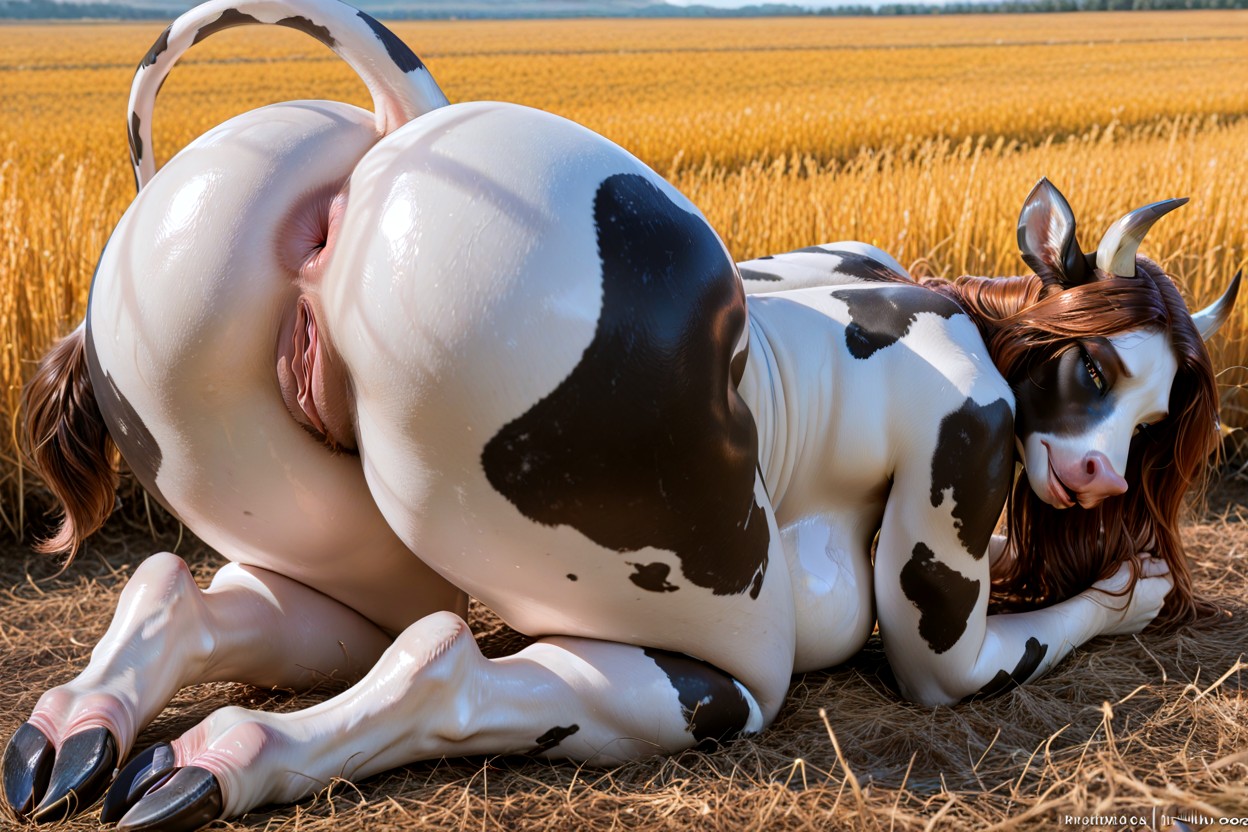 Fat, Nude, Hooved Cow Feet Furry AI Porn