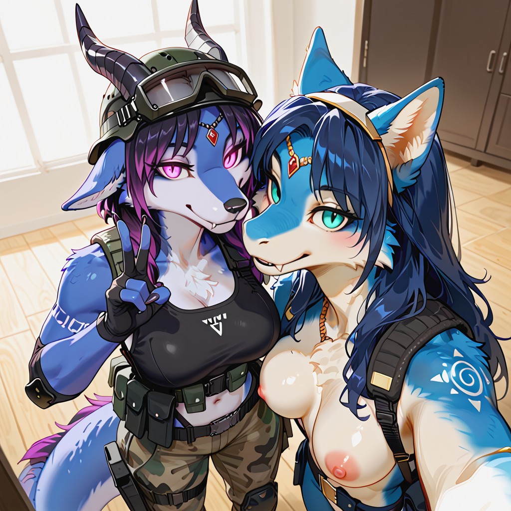 Rounded Muzzle, Lightweight Build, Tall Stature 퍼리 AI 포르노