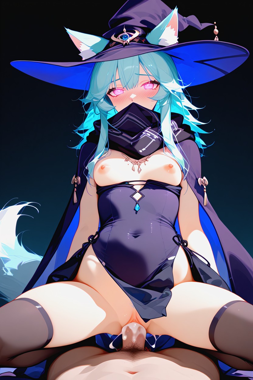 Furry, フルフェイス・チーク, Big Witch Hat ファーリーAIポルノ