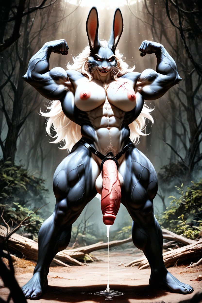 No Collar, Large Sensitive Nipples, 18+ 퍼리 AI 포르노