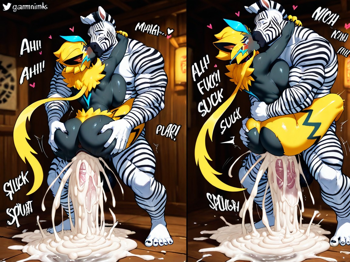 Mittlerer Po, Hyper Cum, Leash Furry KI Porno