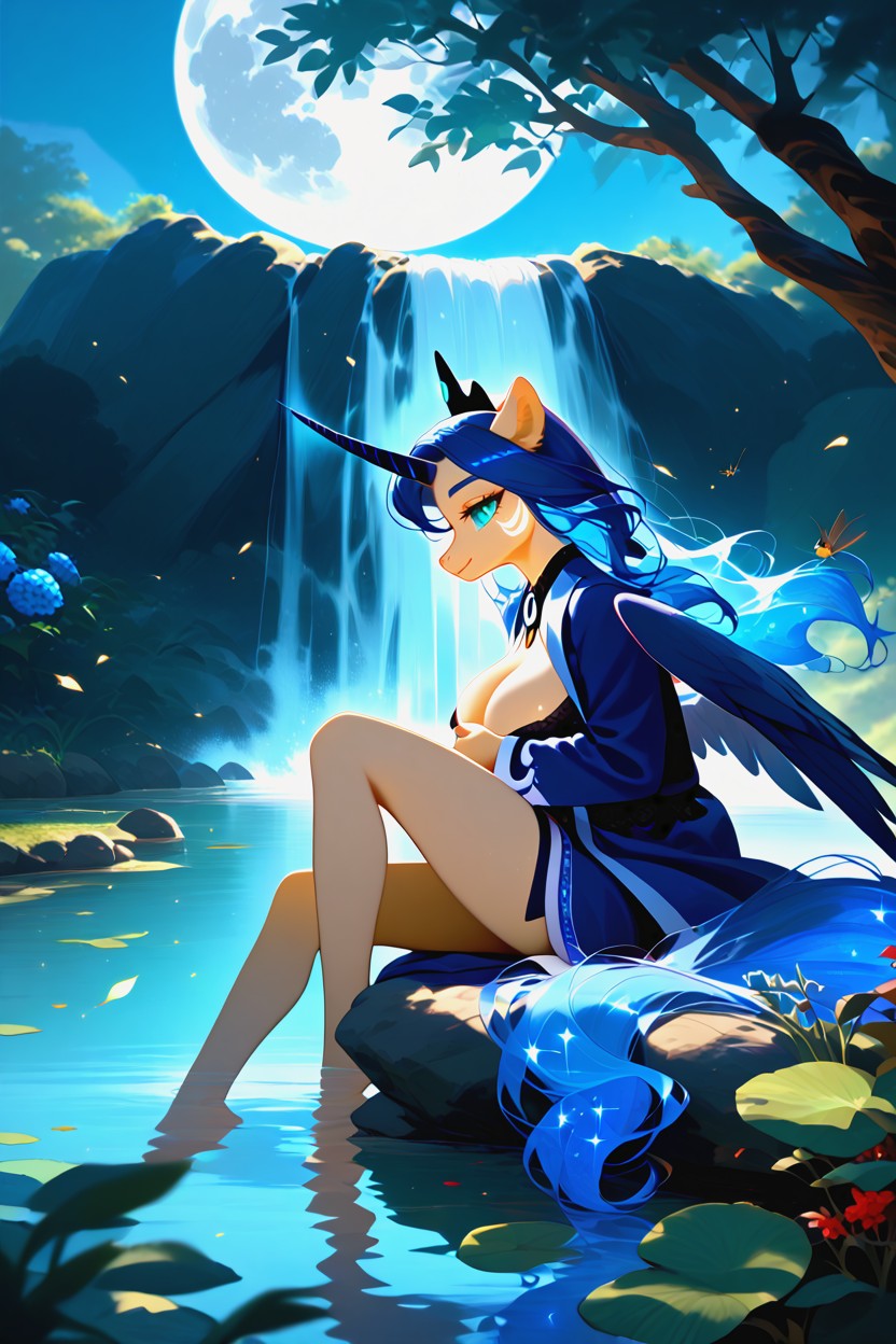 Wings Folded Comfortably Against Her Back, Centered Composition, High Resolution AI獸人黃片