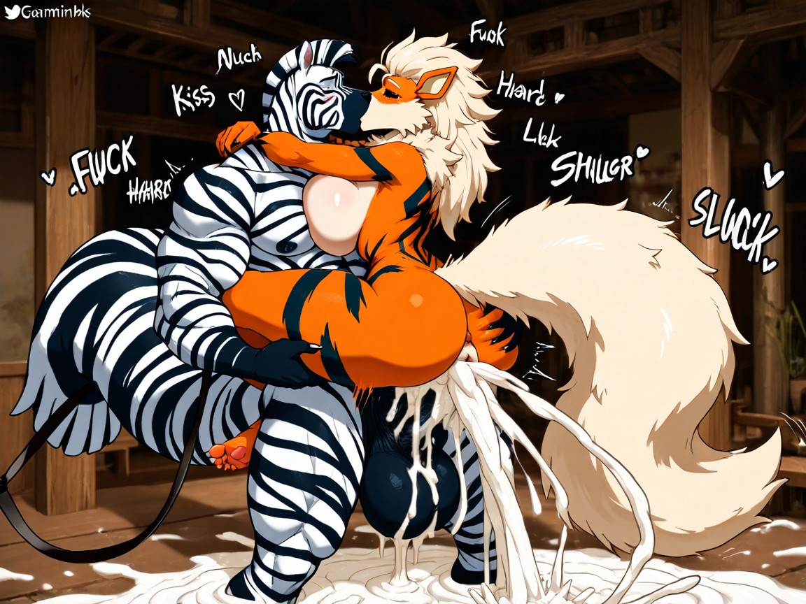 Carry Sex, Zebra, Female Arcanine Furry AI Porn