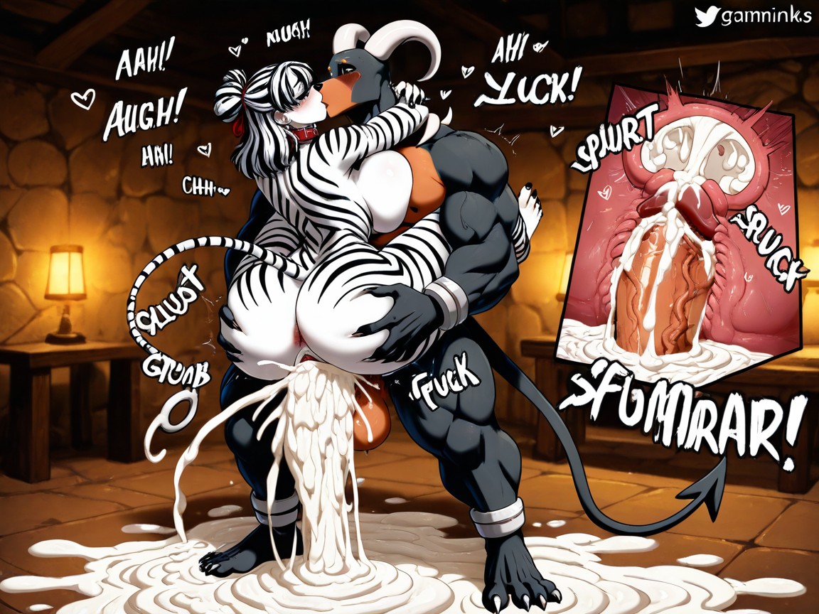 Moaning Noise, Cum Dripping, Medium Breast Furry AI Porn