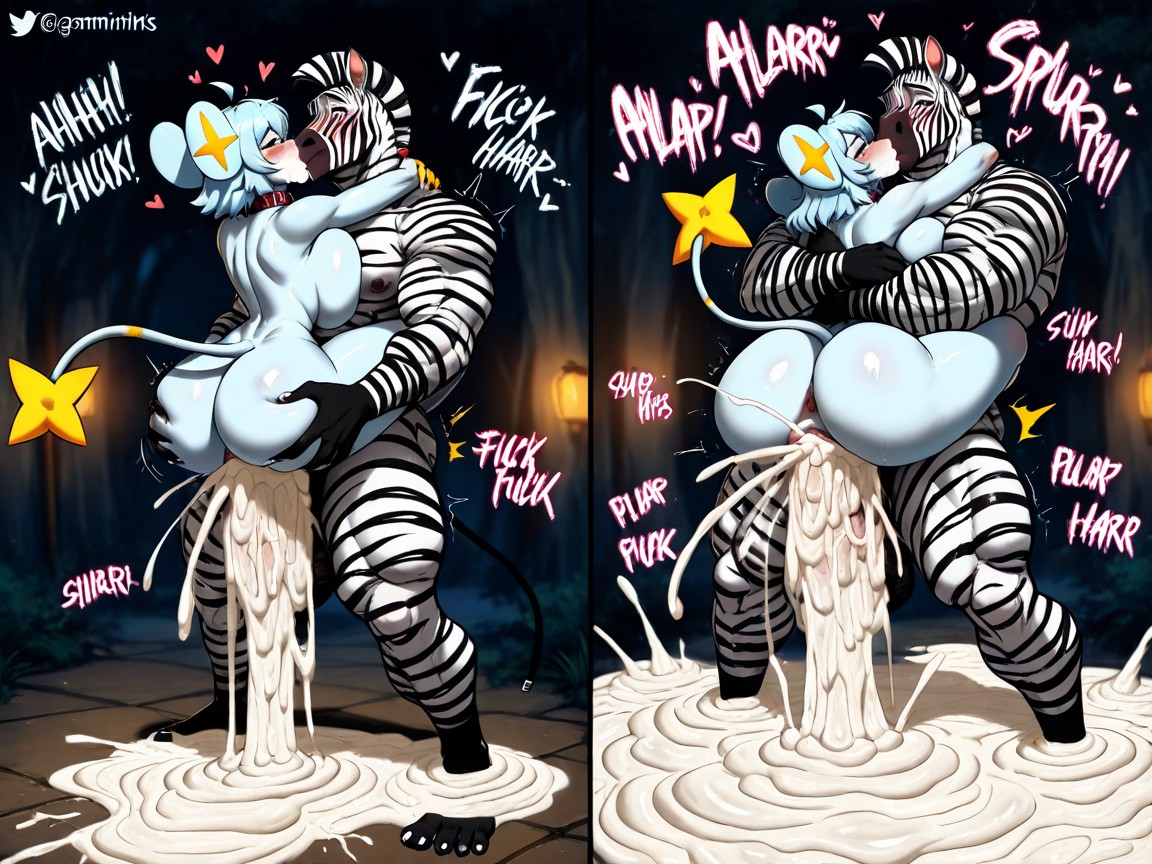Movement Lines, Hyper Cum, Kiss Furry AI Porn