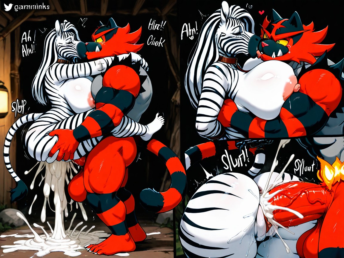 Gamminks Art Style, Zebra, Vaginal Pentration Furry AI Porn