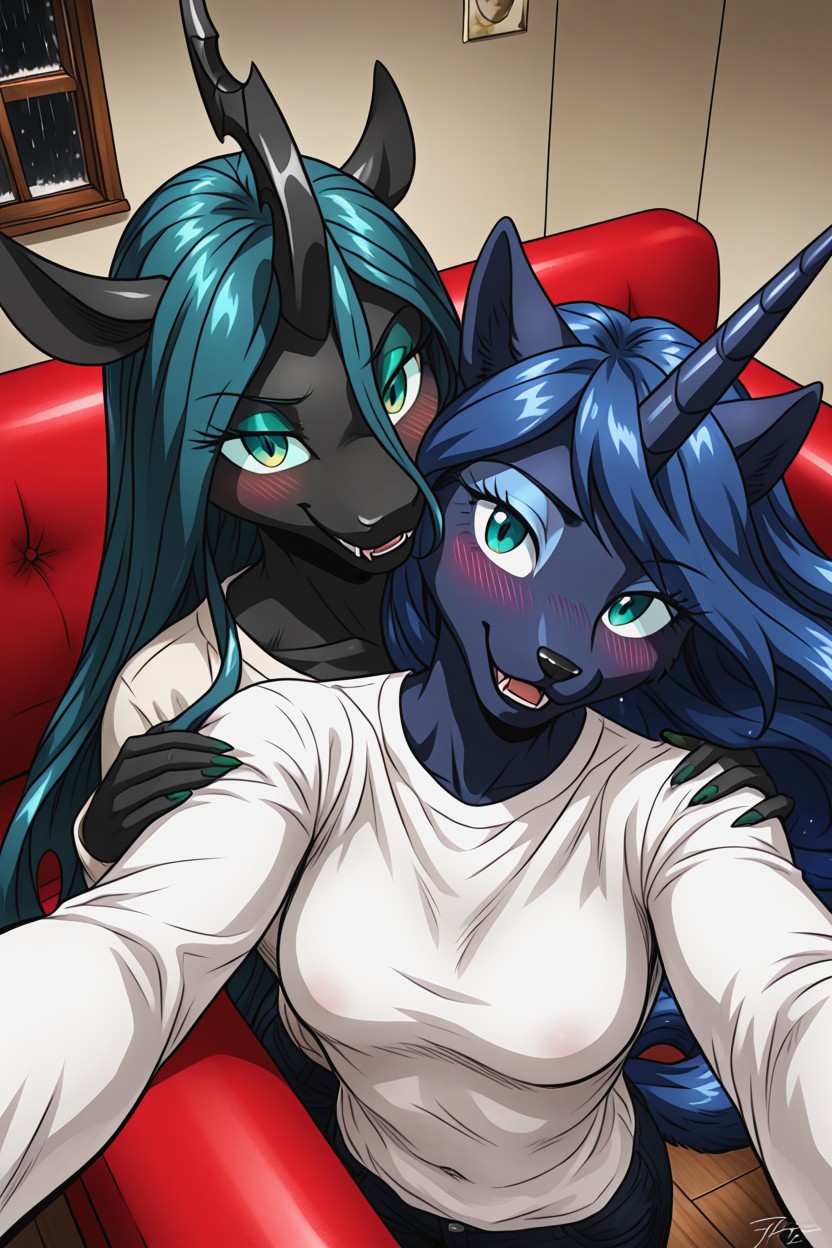 Average, Rain Outside The Window, Princess Luna Furry AI Porn