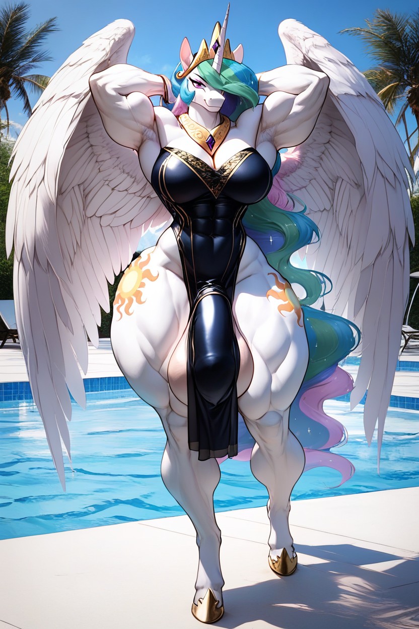 Thunder Thighs, Pope Cosplay Dress, Medium Breast Furry AI Porn