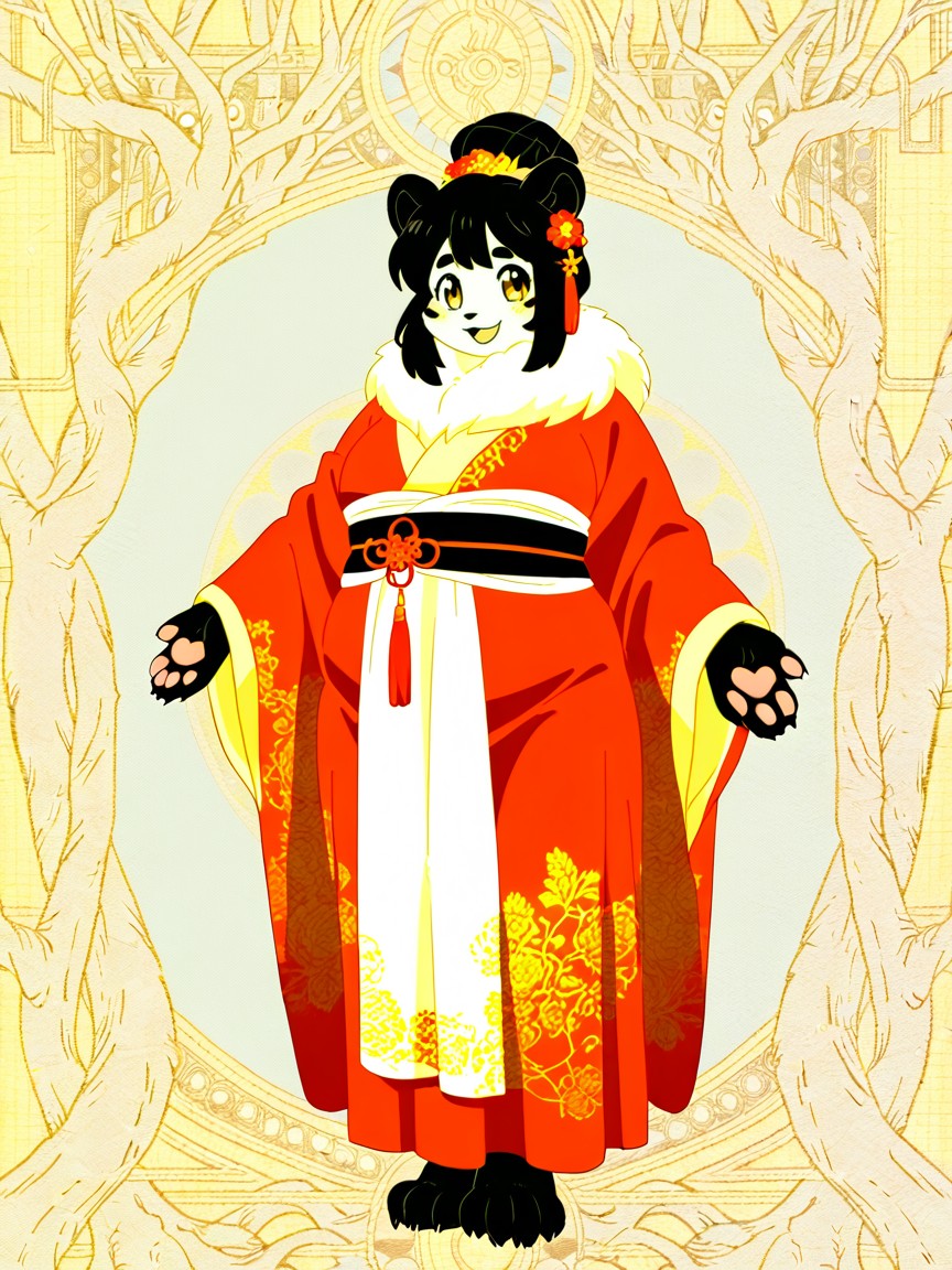 18+, Bright Anime Coloring, Large Fluffy Feet Furry IA