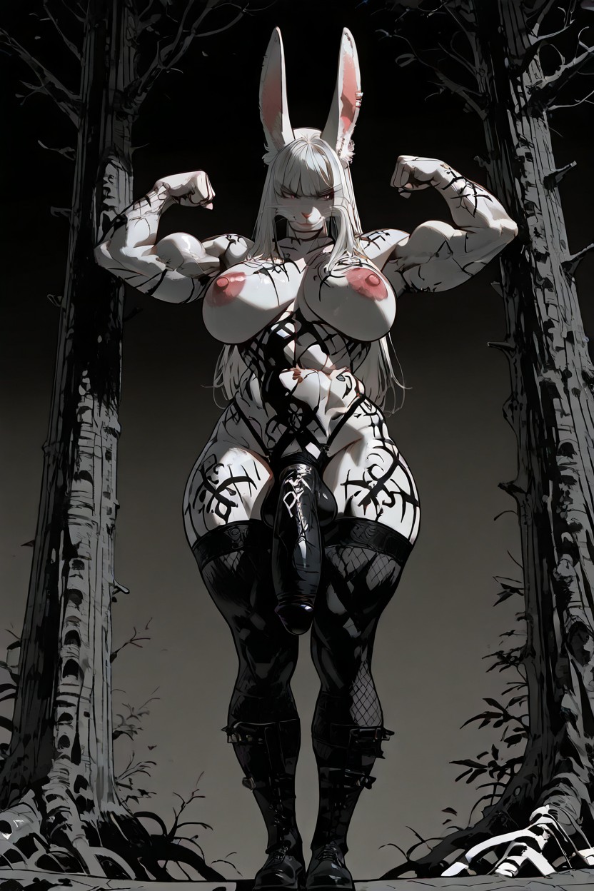 Broad Shoulders, Full Body Visible, No Collar AI獸人黃片