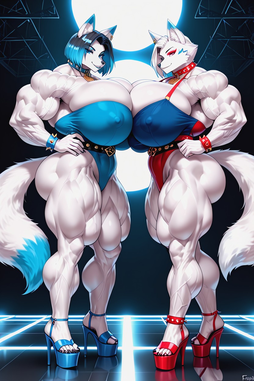 White Body, Colossal Breast Expansion, Muscular Thighs Furry AI Porn