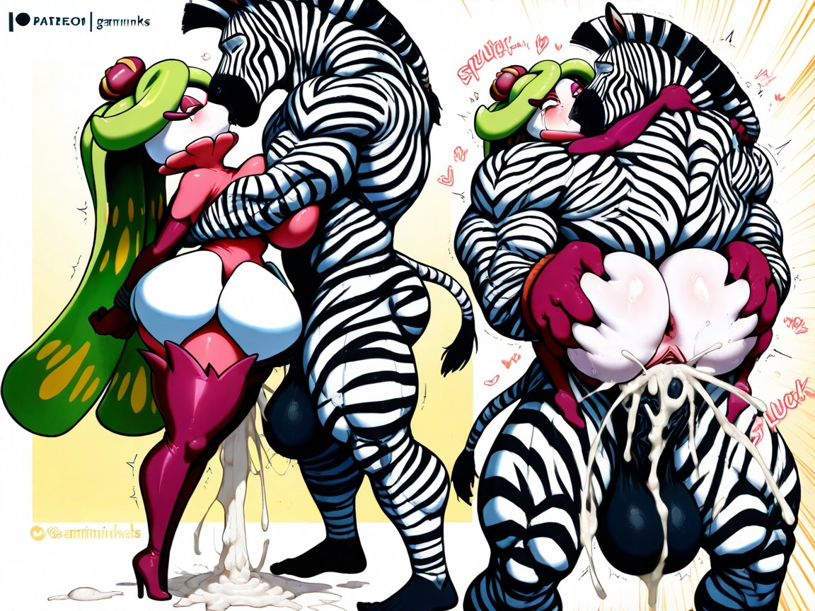 Moaning, Big Breasts, Cum Overflow Furry AI Porn