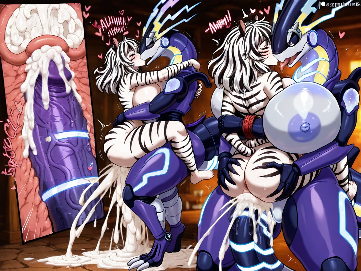 Cum Shot, Female Miraidon Being Dominated By Zebra, Shocked Furry AI Porn