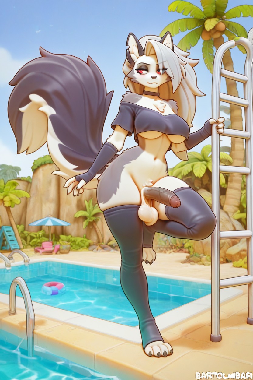 Digitgrade Legs, Fluffy, Island Furry AI Porn