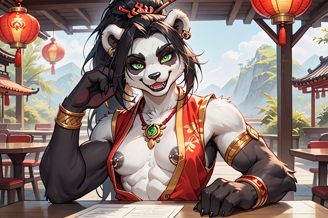 Female Pandaren, 18+, Thick AI獸人黃片