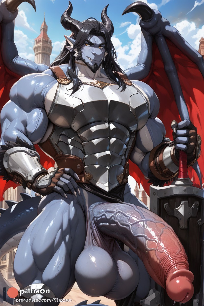 Penis Is Much Bigger Than Body, Tower Shield, Detailed Claws AI獸人黃片
