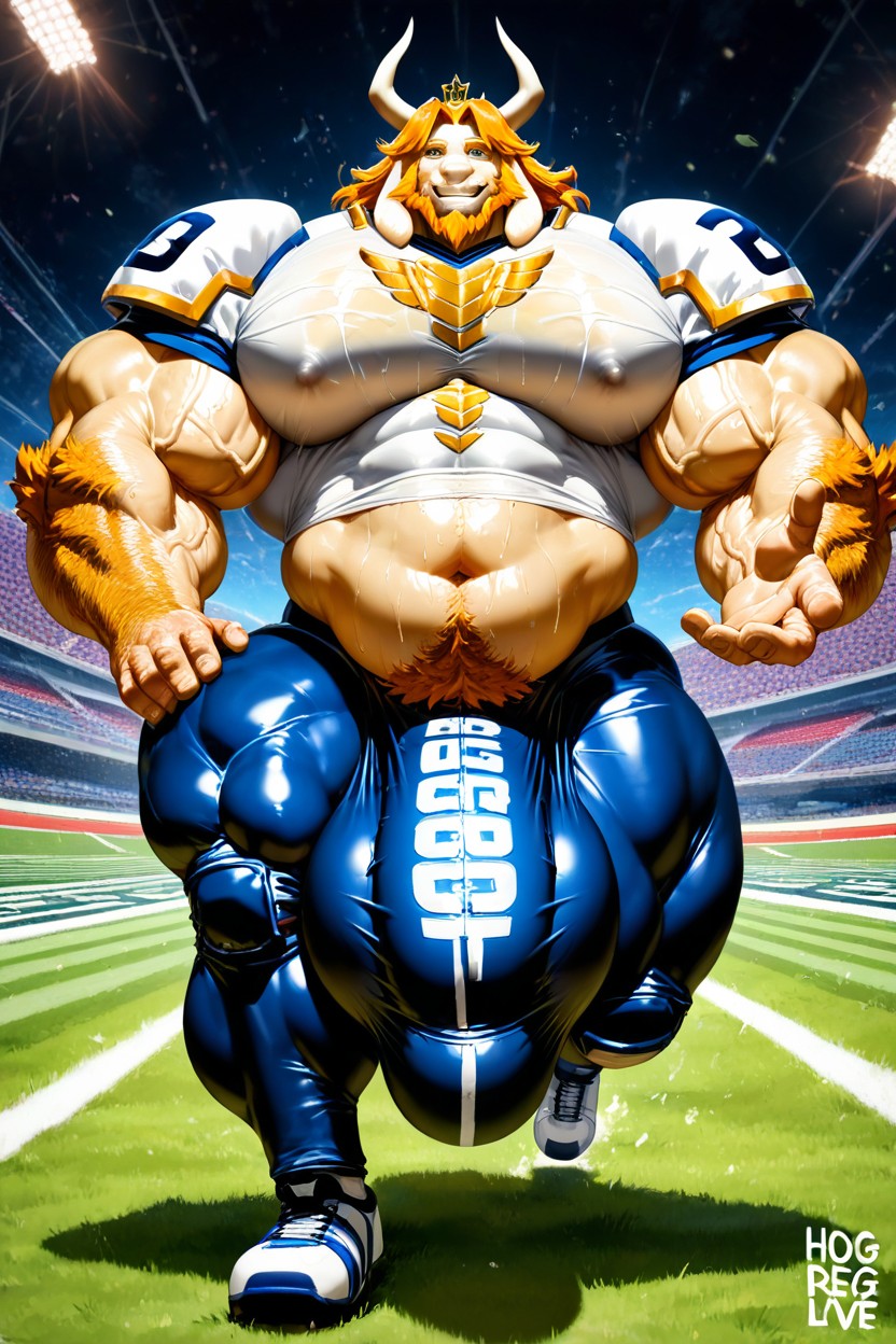 Huge Macro Bulge, 正面視圖, Surreal Absurd Impossible Gigantic Bulge Size AI獸人黃片