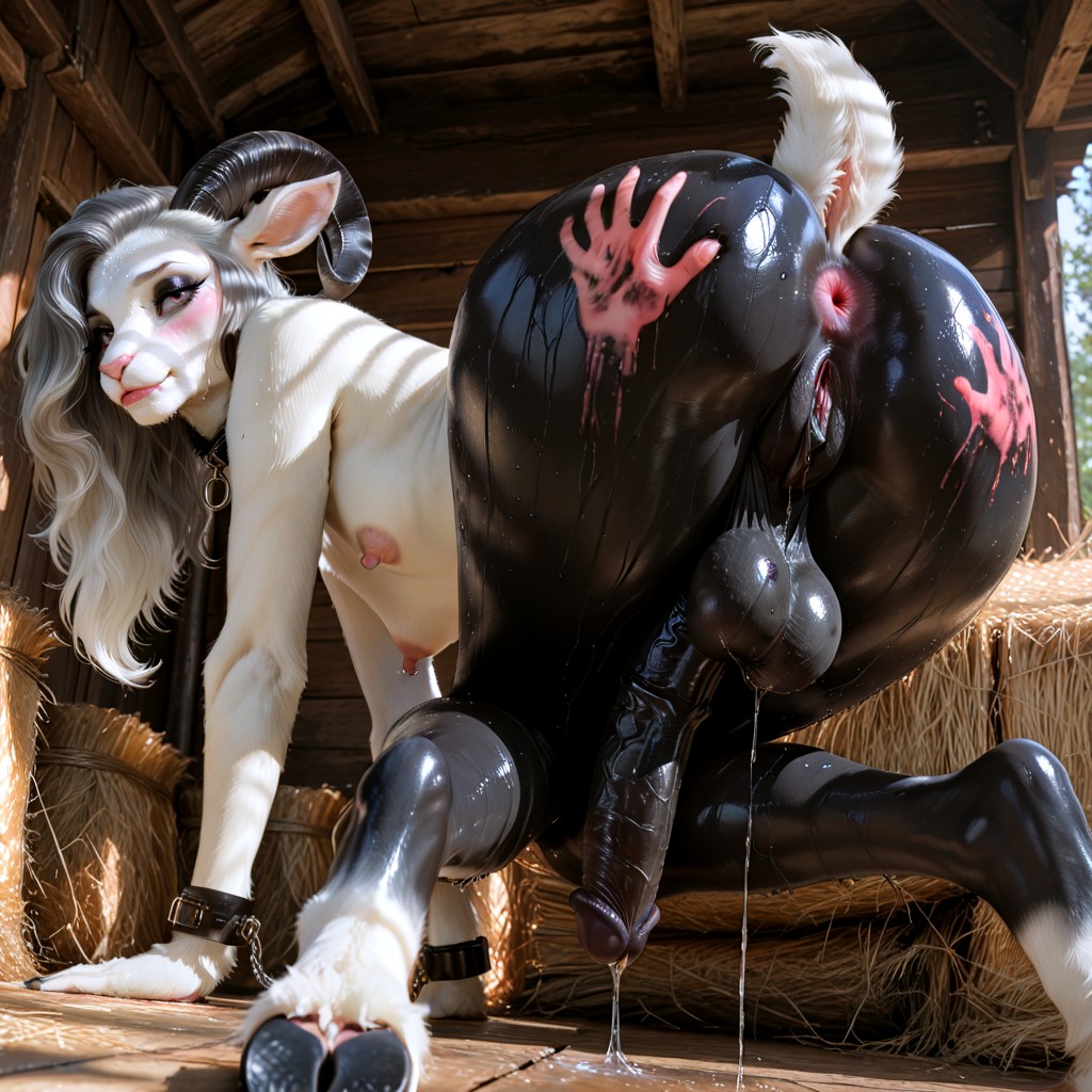 Black Pony Horsecock, Blushing Cheeks, Soft Brows Porno IA Furry