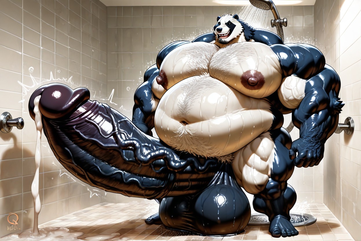 Hyper Long Macro Penis, Extreme Penis Girth Focus, Hyper Growth Macro Penis Porno IA Furry