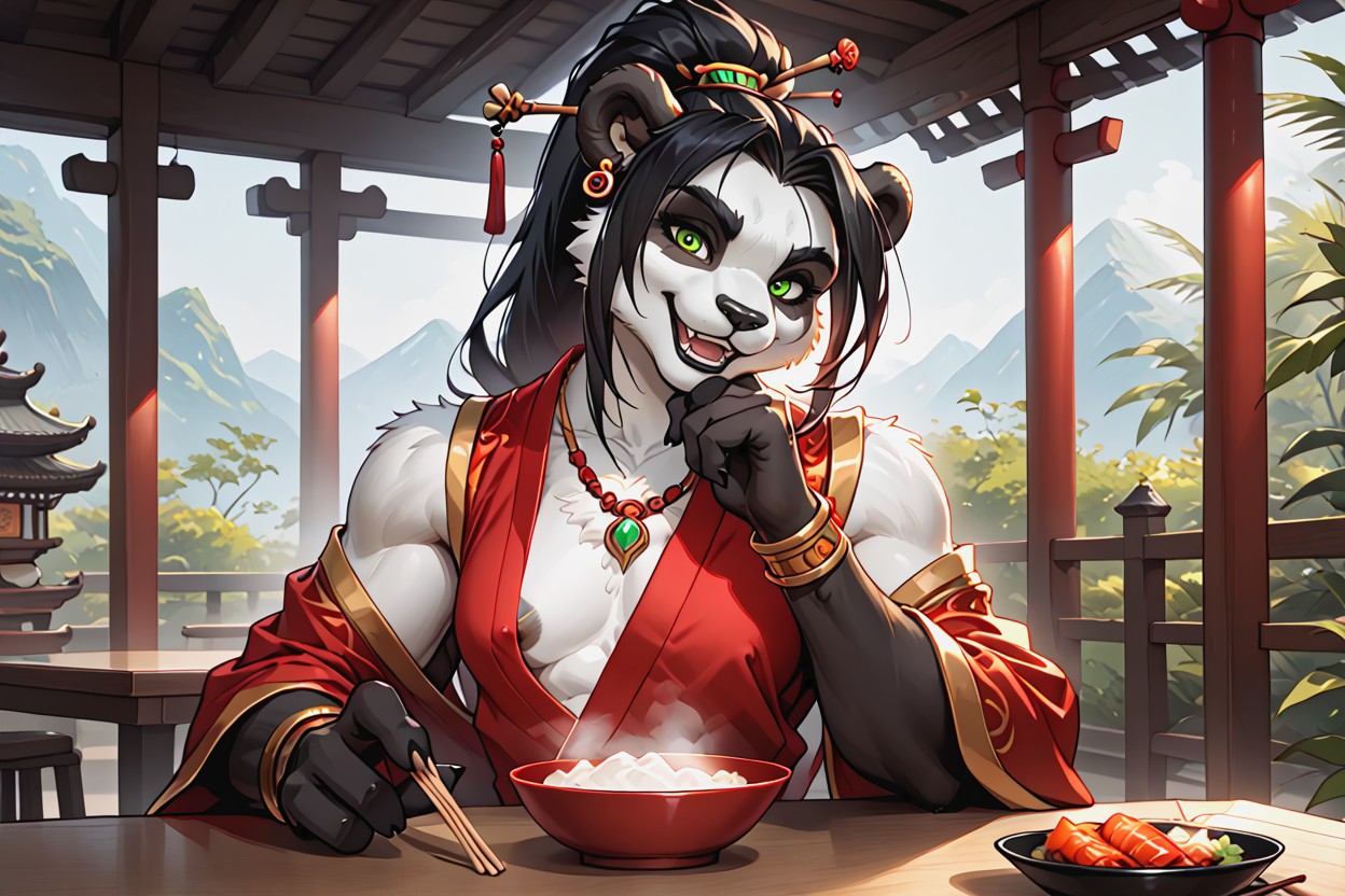About To Eat A Meal, Thick Fingers, Hot Steaming Food Porno IA Furry