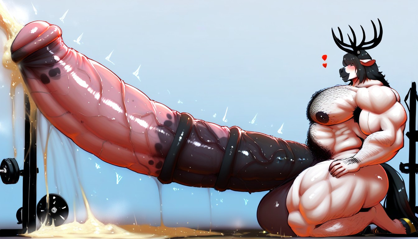 Thickest Monster Cock, Hdr, Happy Trail ファーリーAIポルノ