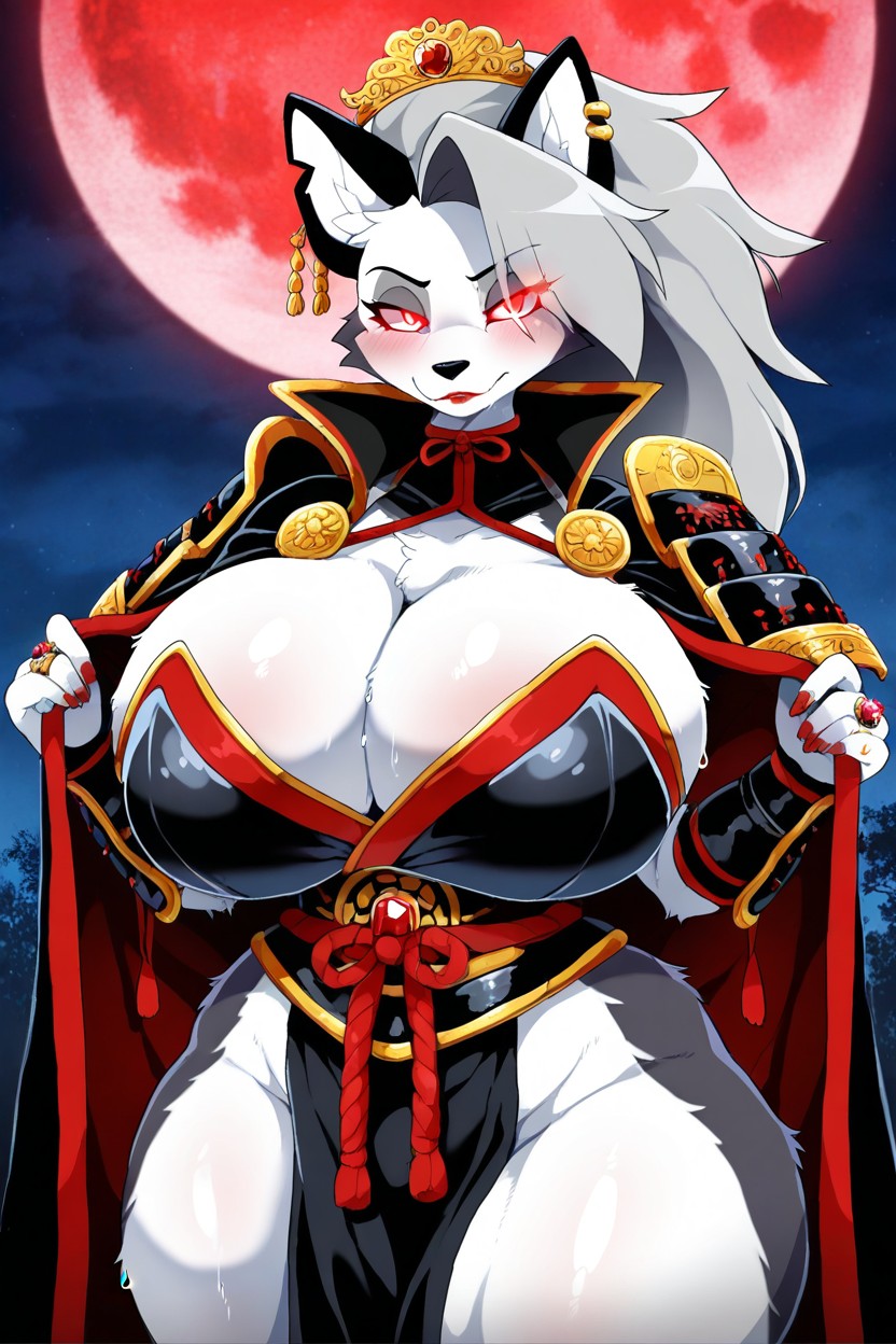 High Collar, 發光的眼睛, Red Lips AI獸人黃片