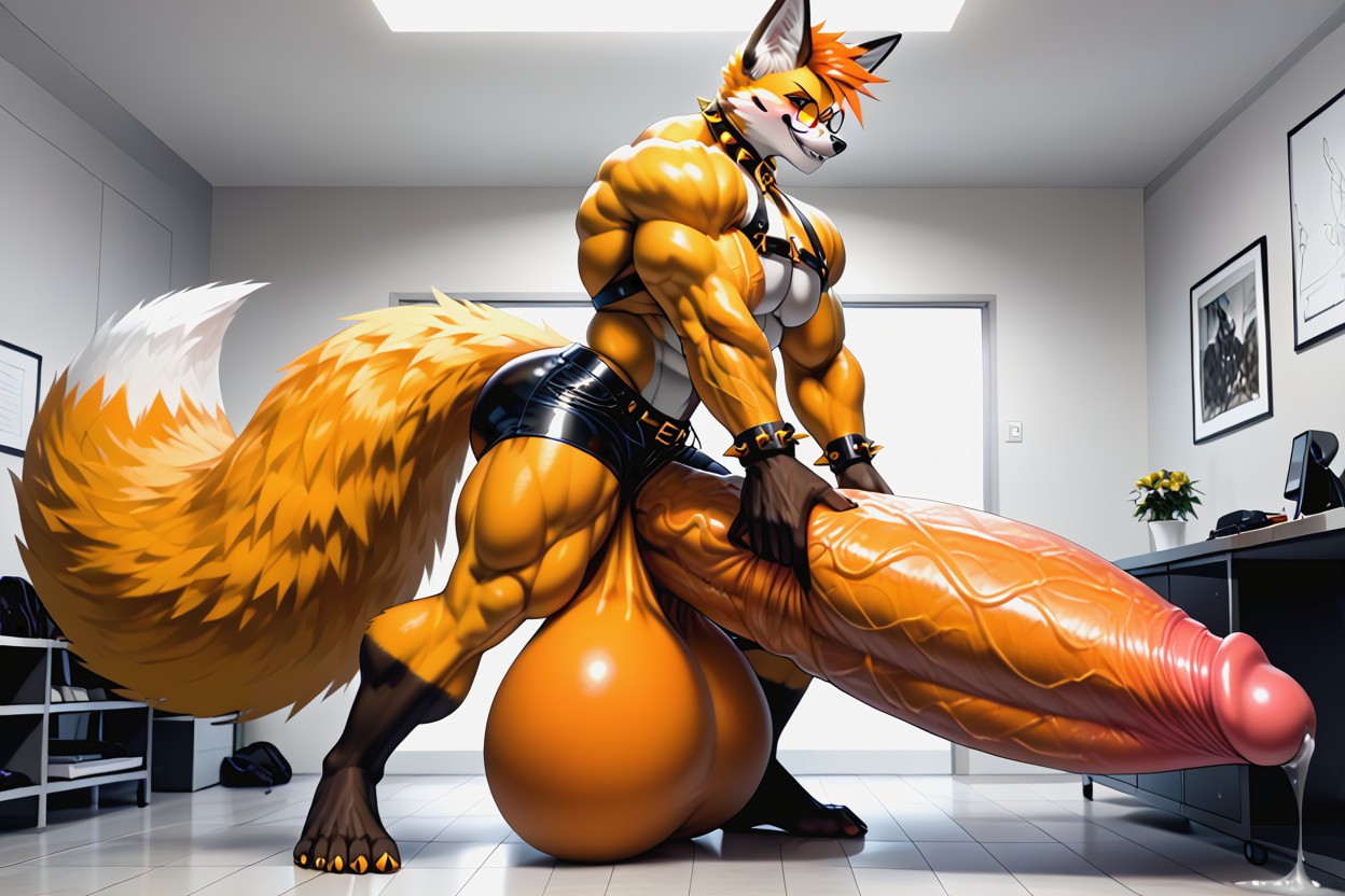 Furry, Penis Too Big For Body, Cabelo Muito Curto Pornografia peluda com IA
