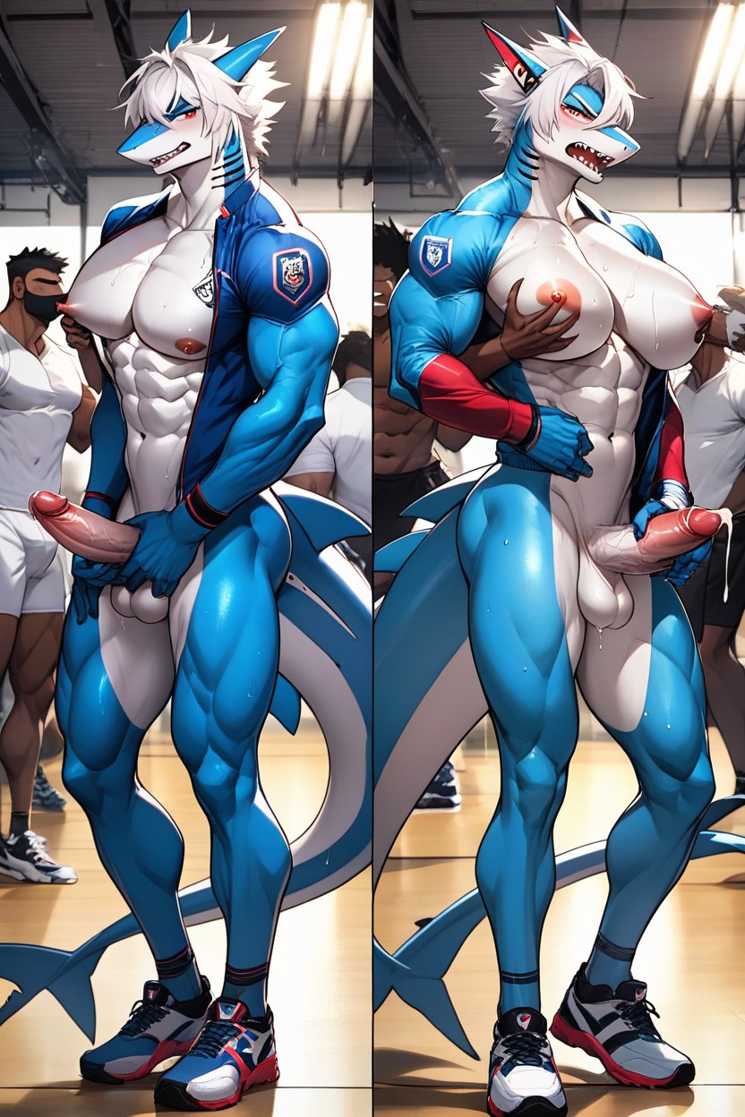 Many People Around, Multiple Views, Standing Furry AI Porn
