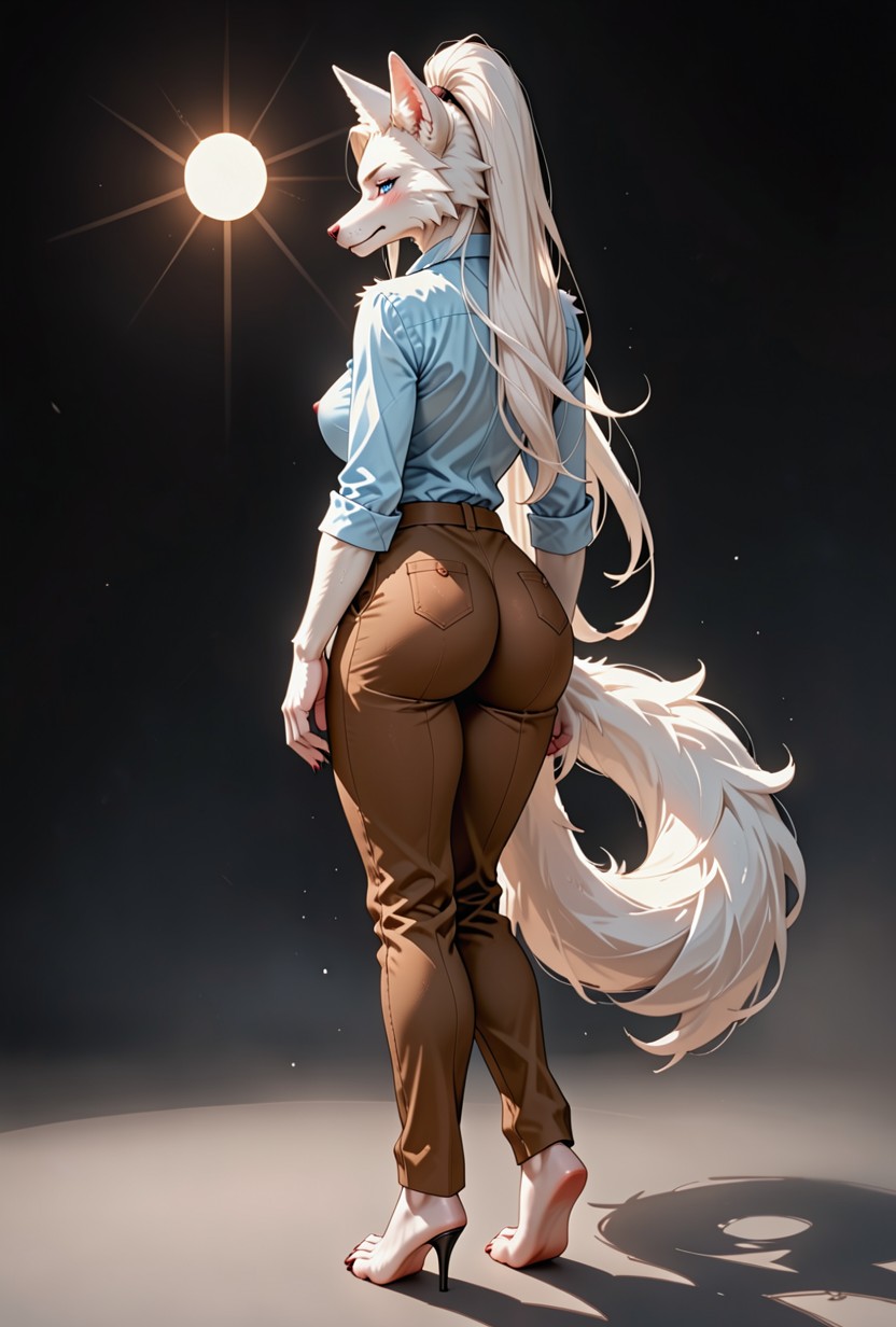 小臀, Point Of View From Behind At Degrees And From Top To Bottom At Degrees, 陽光明媚 AI獸人黃片