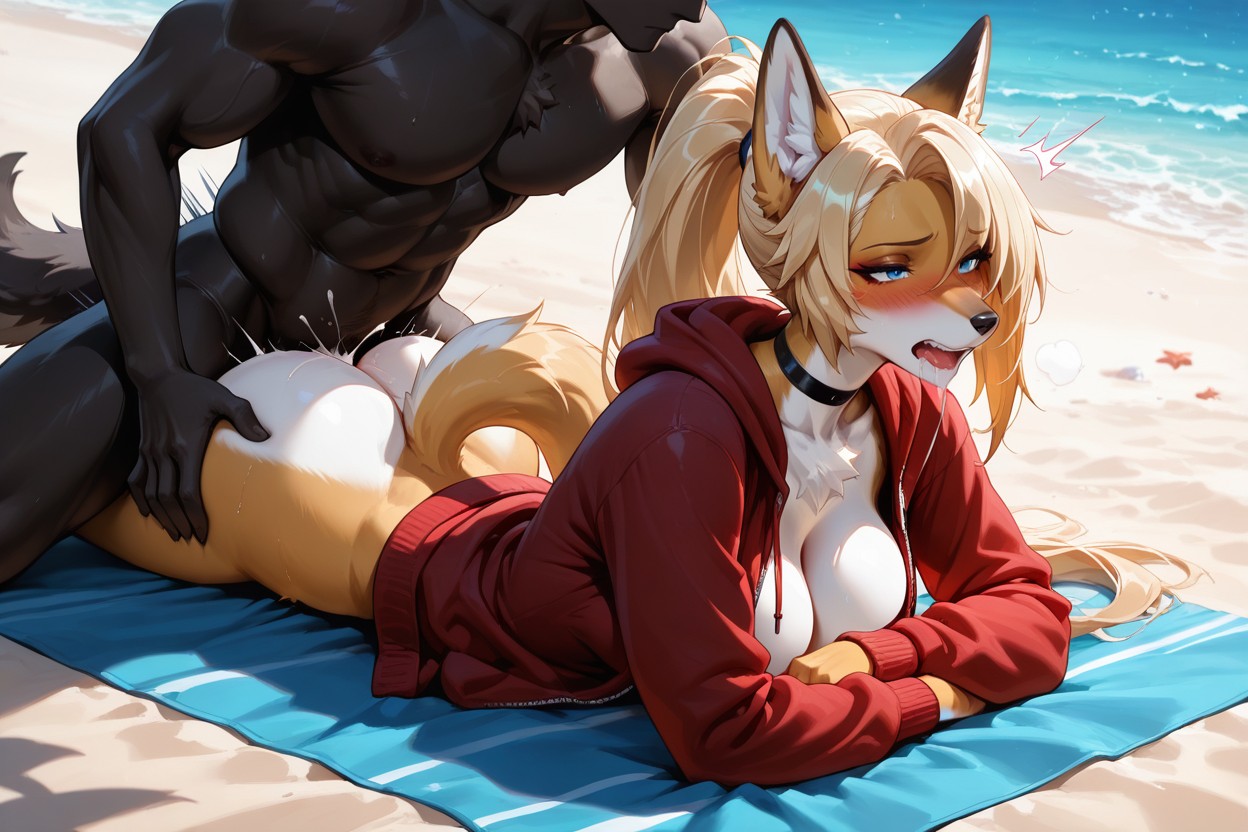 Nude, Long Hair, Blonde Hair AI獸人黃片